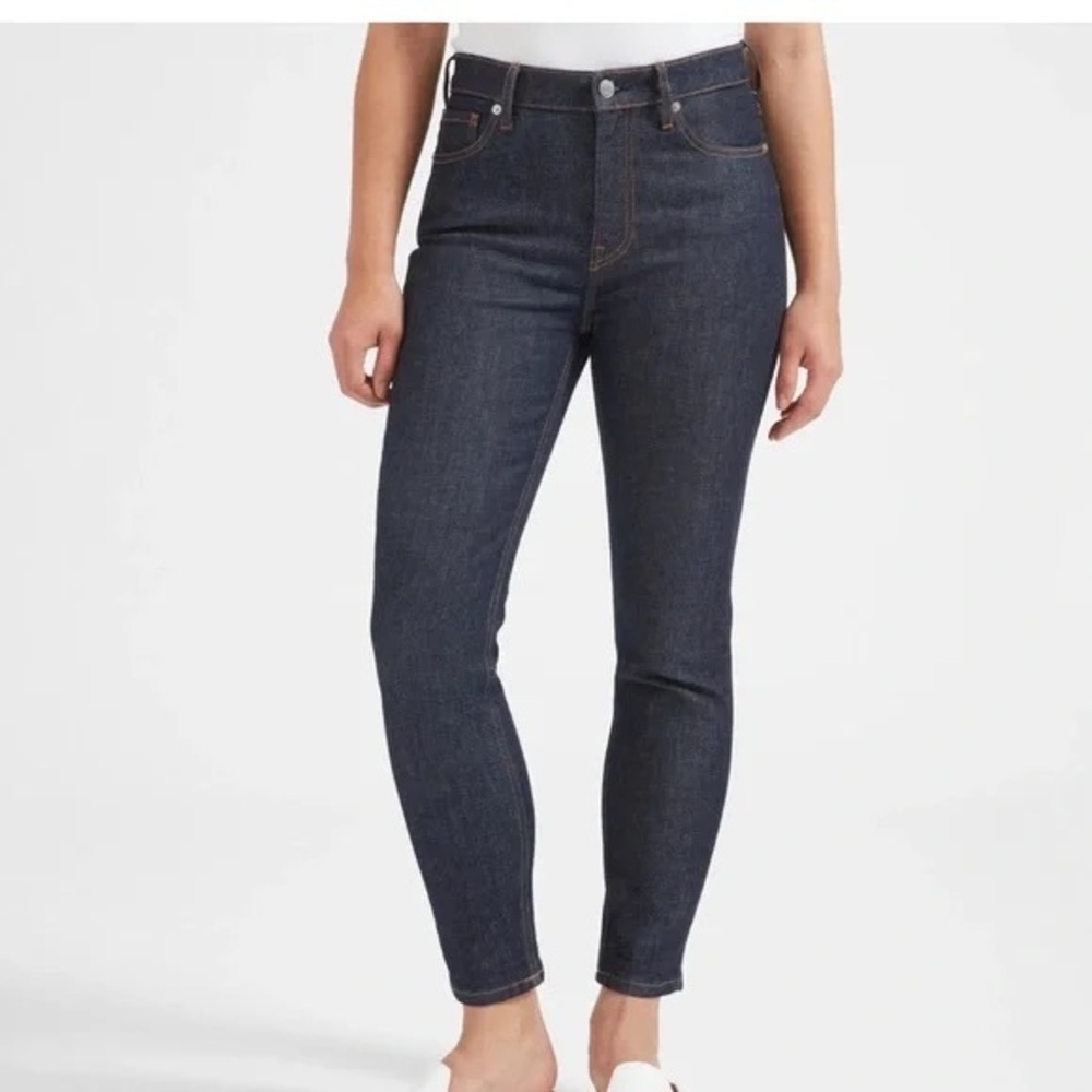 Everlane Women's Unwashed Raw Indigo Denim The Way High Skinny Jeans 27